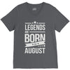 legends are born in august V-Neck Tee