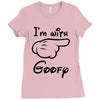 i'm with goofy t shirt mickey mouse t shirt disney shirt walt disney t Ladies Fitted T-Shirt
