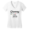 Grammy  est.2018 Women's V-Neck T-Shirt