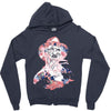 freddy krueger floral Zipper Hoodie