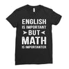 English Is Important But Math Is Importanter Ladies Fitted T-Shirt