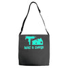 mac and cheese Adjustable Strap Totes