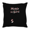 Muggle On Board Floral Throw Pillow