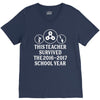 This Teacher Survived The 2016 2017 School Year V-Neck Tee