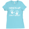 hands up don't shoot Ladies Fitted T-Shirt