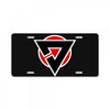 red black zero License Plate
