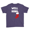well hung endowed christmas stocking funny Youth Tee