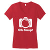 oh snap camera Women's V-Neck T-Shirt