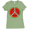 watermelon peace sign Ladies Fitted T-Shirt
