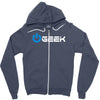 geek' (power on button) Zipper Hoodie