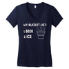 my bucket list beer ice Women's V-Neck T-Shirt