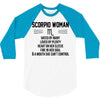 Scorpio Woman 3/4 Sleeve Shirt