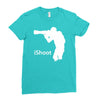 ishoot   camera photographer trained shooting funny gun photo gift tee Ladies Fitted T-Shirt