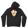 golden retriever dog with red santa's hat Unisex Hoodie
