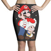 mario licking toad Pencil Skirts
