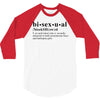 Bisexual Dictionary 3/4 Sleeve Shirt