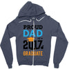 Class of 2017 Proud Dad Graduation Zipper Hoodie