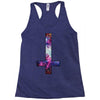 inverted galaxy cross funny  religion banter space fashion new Racerback Tank