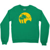 beach silhouette birds sand sunset Crewneck Sweatshirt