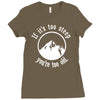 if it's too steep you're too old Ladies Fitted T-Shirt