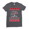merry christmas ugly christmas sweater Ladies Fitted T-Shirt