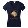 pluto the planet never forget Women's V-Neck T-Shirt