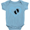 Baby Boy with Heart Any Name Customized Baby Bodysuit