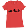 evolution of a cyclist mens black or blue cycling t shirt bike Ladies Fitted T-Shirt