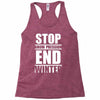 stop snow pression end winter funny Racerback Tank