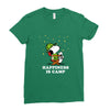 Happiness is Camp Ladies Fitted T-Shirt