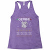 santa gemini christmas ugly t shirts Racerback Tank