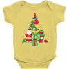 christmas tree made of bells stocking santa Baby Onesie