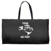 fear no fish bone skeleton Weekender Totes