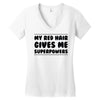 red head hair Women's V-Neck T-Shirt