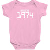 made in 1974 birthday Baby Onesie