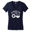 always on the go Women's V-Neck T-Shirt
