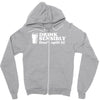 drink sensibly, don't spill it! Zipper Hoodie