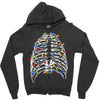 skeleton christmas tree Zipper Hoodie