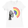 gaydar gay rainbow radar Ladies Fitted T-Shirt