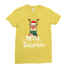 merry cristmas reindeer Ladies Fitted T-Shirt