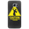 caution shapes being thrown printed Samsung Galaxy S7 Edge