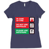 bat safety Ladies Fitted T-Shirt