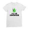 its 420 somewhere Ladies Fitted T-Shirt