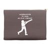alternatives to war play cricket batting anti war stencil tour Accessory Pouches