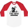 trex hates swimming 3/4 Sleeve Shirt