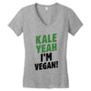 Kale Yeah I'm Vegan! Women's V-Neck T-Shirt
