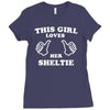 this girl loves her sheltie Ladies Fitted T-Shirt
