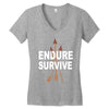 endure and survive Women's V-Neck T-Shirt