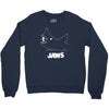 jaws chalk board movie licensed cotton blend adult Crewneck Sweatshirt