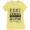 Born In November Ladies Fitted T-Shirt